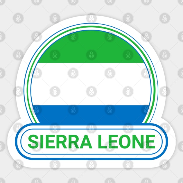 Sierra Leone Country Badge - Sierra Leone Flag Sticker by Yesteeyear